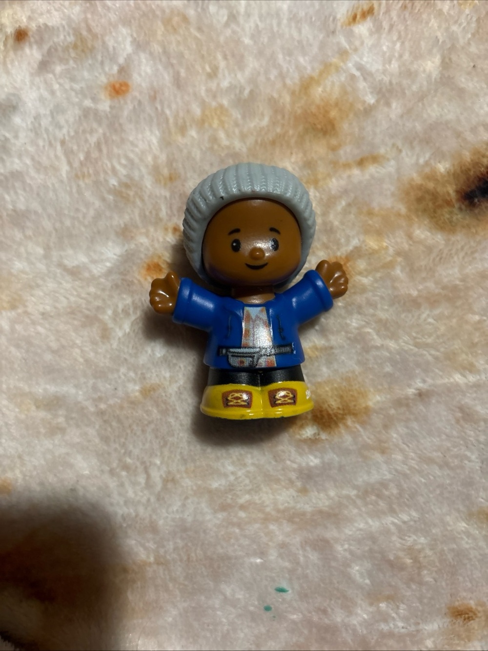 Fisher-Price Little People Figure Chris: African American Winter Hat Camping Kid